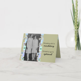 Hermanas de la Vintage cultivando tarjeta de cumpl