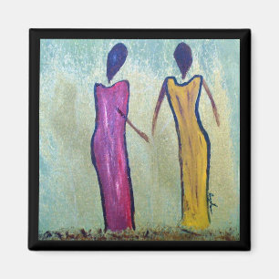 Hermanas - imán africano del arte de las mujeres
