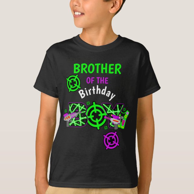 Hermano de la camiseta láser de Birthday Boy (Anverso)