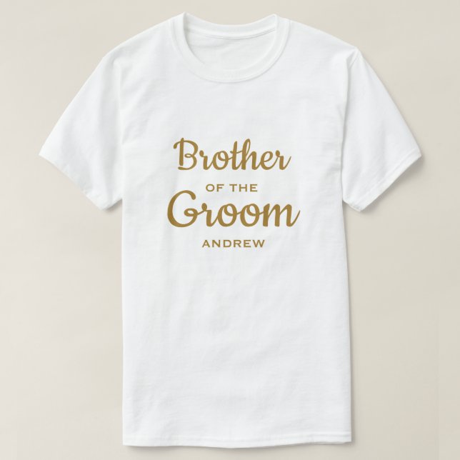 Hermano de la camiseta Personalizado Groom (Diseño del anverso)