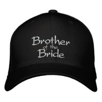 Hermano de la gorra bordada de novia