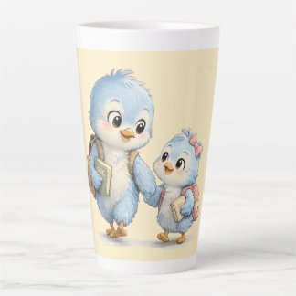 Hermano de pájaro azul pequeño Taza de café latte