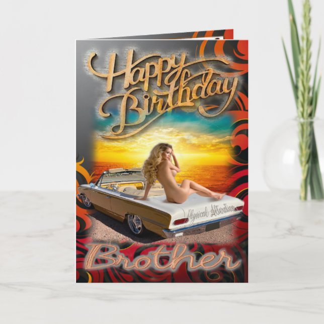 Hermano de tarjeta de cumpleaños (Anverso)