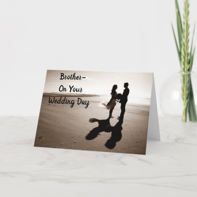 HERMANO EN TU TARJETA DE AMOR/DIVERSIÓN DE BODA (Anverso)