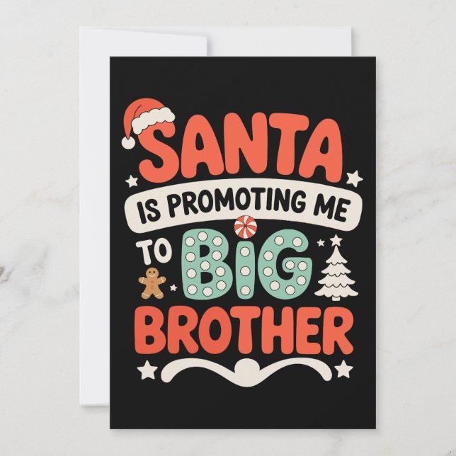 Hermano Mayor Gorro de Santa Anuncio de Navidad Xm (Anverso)