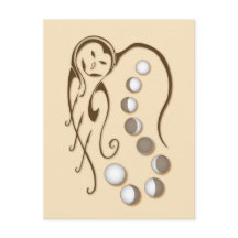 Hermano Owl : Tarjeta postal de la hermana luna