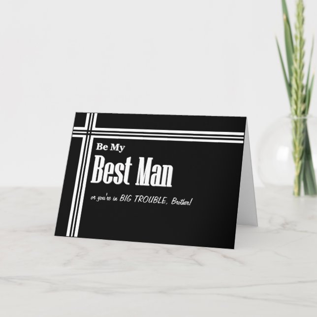 Hermano Padrino Invitación de Boda - Divertida (Anverso)