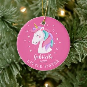 Hermano Unicornio de Navidad Ornamento Pequeño Dul