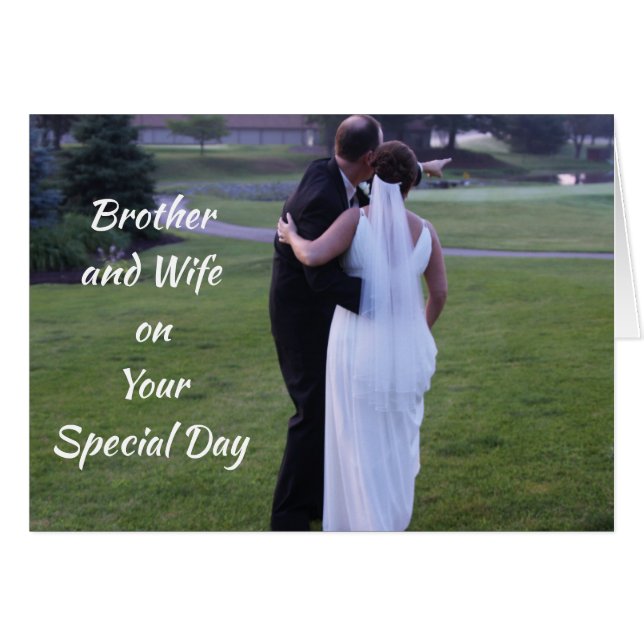 ***HERMANO Y ESPOSA***EN TU DÍA DE BODA (Anverso (Horizontal))