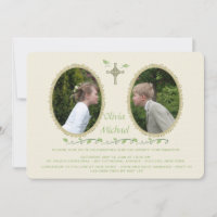 Hermanos Cameo Dos Invitaciones Religiosas Fotográ
