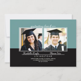 Hermanos Dos Invitaciones de Graduación de Foto