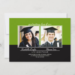 Hermanos Dos Invitaciones de Graduación de Foto