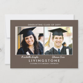 Hermanos Dos Invitaciones de Graduación de Foto