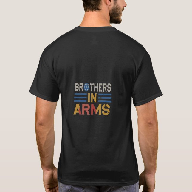 Hermanos en armas: Camiseta de dos caras de unidad (Reverso)