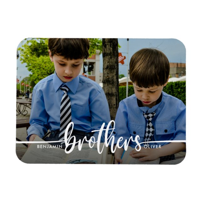 Hermanos Guian Imán Fotográfico Moderno (Horizontal)