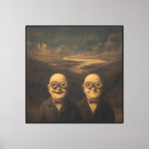 Hermanos Lejanos Arte de Pintura al Óleo Vintage S
