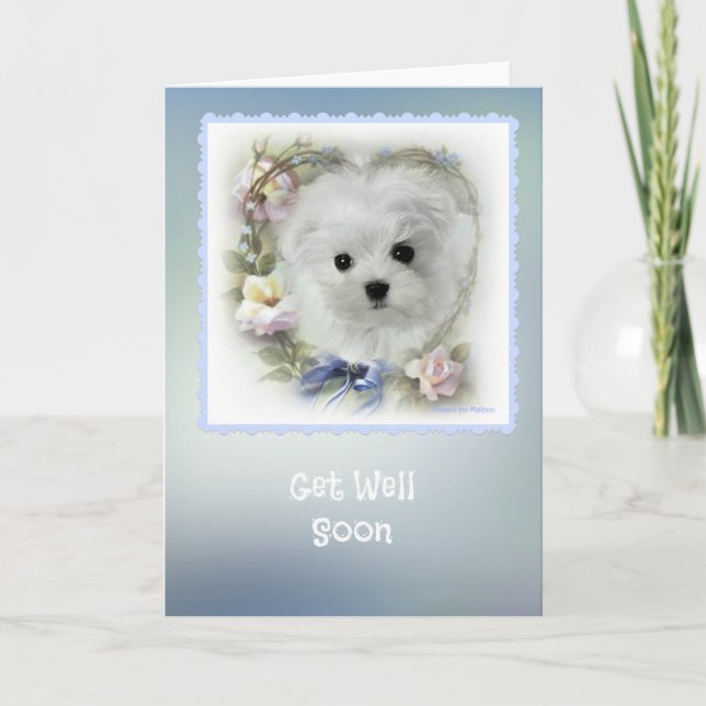 Hermes, la tarjeta de saludo maltesa "Get Well" (Anverso)