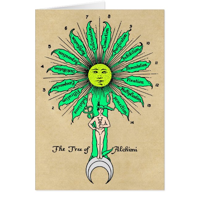 Hermes Tree of Alchemy Card (Frente)