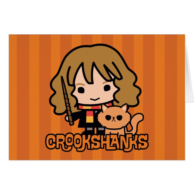 Hermione y Crookshanks de dibujos animados (Anverso (Horizontal))