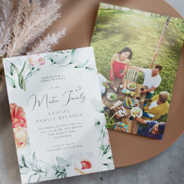 Hermosa acuarela, fotografía de reunión familiar