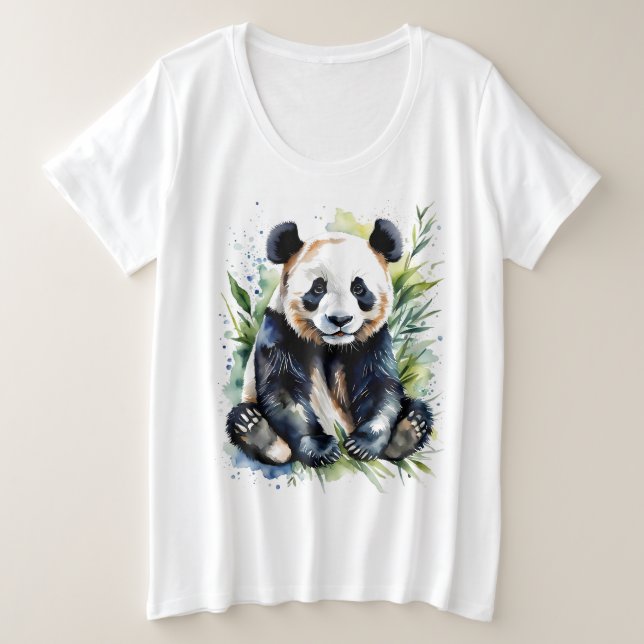 Hermosa acuarela Panda Bear (Anverso del diseño)