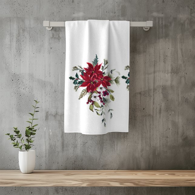 Hermosa acuarela Poinsettia Flor Rojo (Subido por el creador)