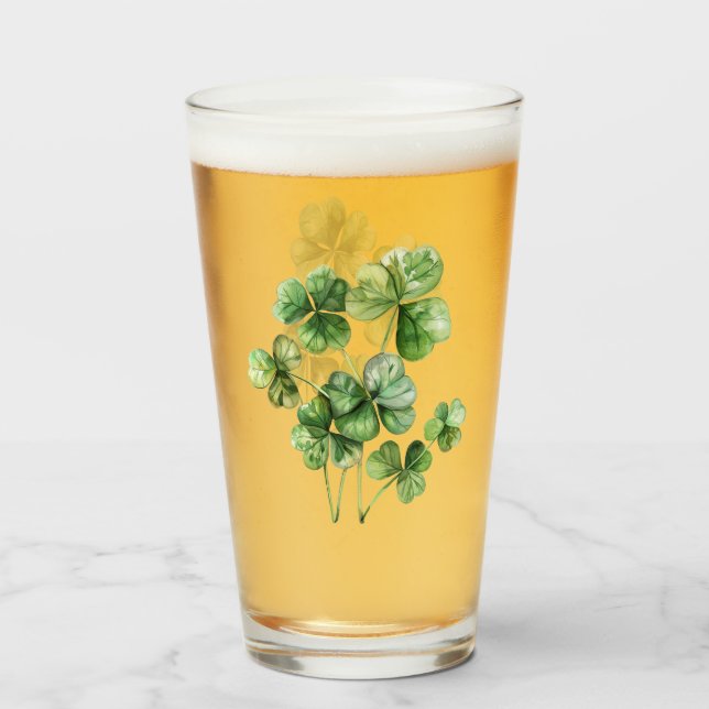 Hermosa acuarela verde Shamrock (Anverso (lleno))