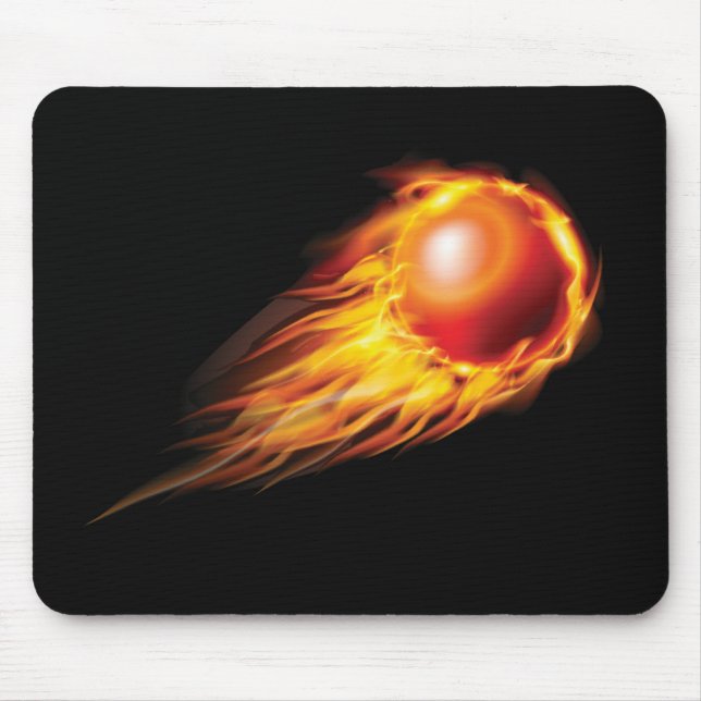 Hermosa alfombra de ratón Fireball (Frente)