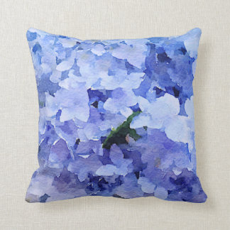 Hermosa almohada azul hidrato.
