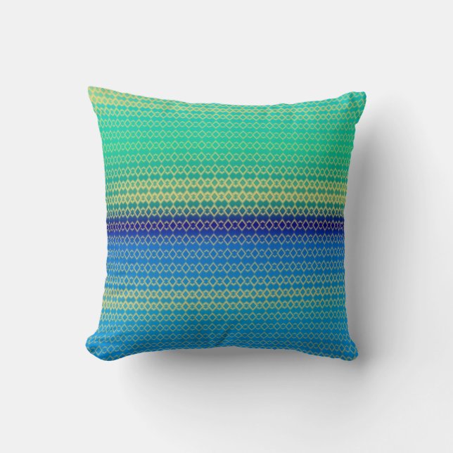 Hermosa almohada azul y verde Personalizado (Anverso)