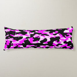 Hermosa Almohada Corporal Camuflaje Rosa