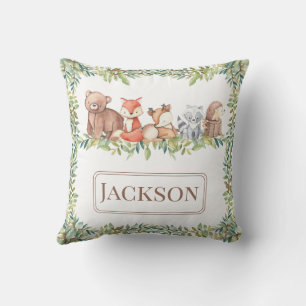 Hermosa almohada de animales del bosque para regal