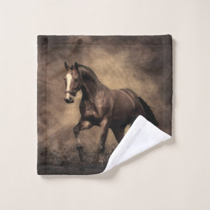 Hermosa almohada de caballo marrón
