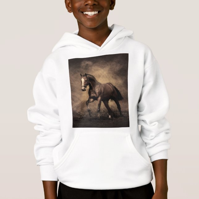 Hermosa almohada de caballo marrón (Anverso)