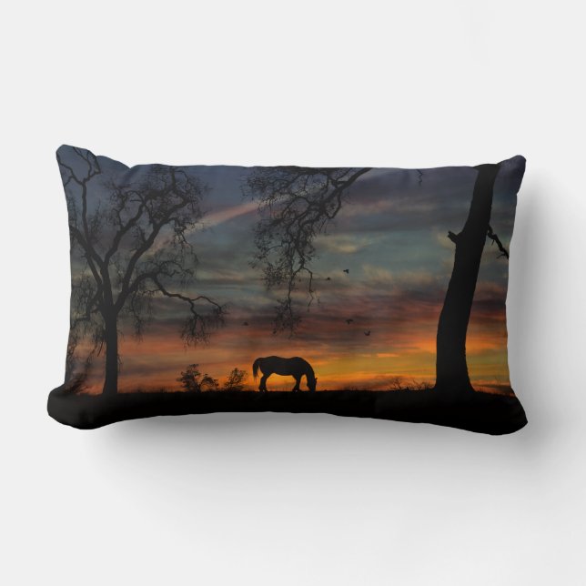 Hermosa almohada de decoración de caballos del Sur (Anverso)