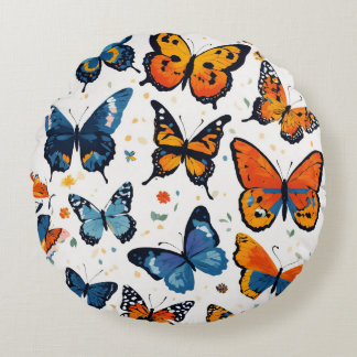 Hermosa almohada de diseño de mariposas