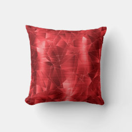 Hermosa almohada de diseño geométrico rojo de lujo
