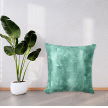Hermosa almohada de diseño geométrico Verde azulad