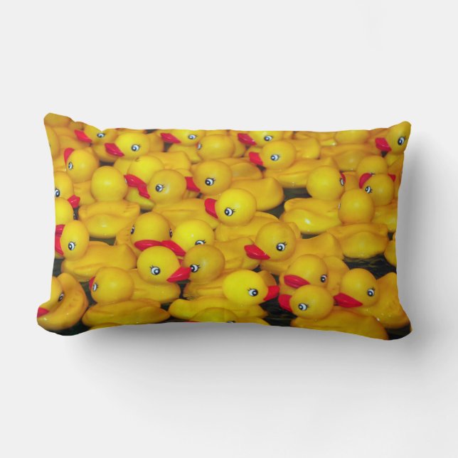 Hermosa almohada de goma amarilla de pato (Anverso)