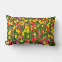 Hermosa almohada de jardín tulipán de primavera