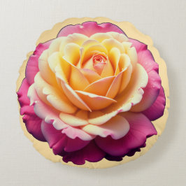 Hermosa almohada de lanzamiento de rosa