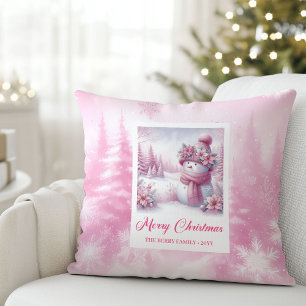Hermosa almohada de Navidad para niños con bosque 
