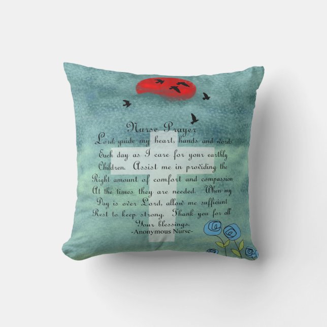 Hermosa Almohada de Oración de Enfermeras Cristian (Anverso)
