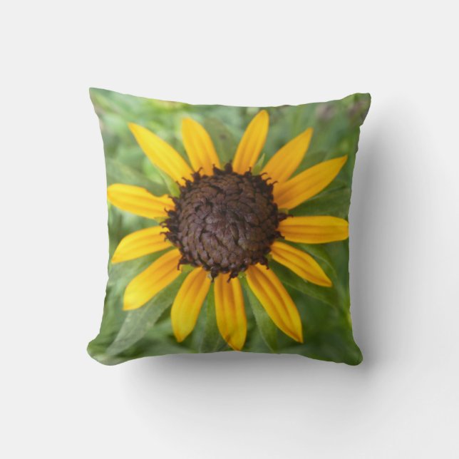 Hermosa almohada de tendencia de flor de Rudbeckia (Anverso)