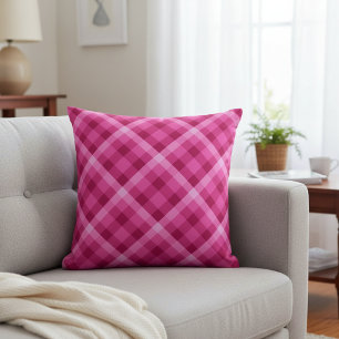 Hermosa Almohada de Tirar de Cuadro Magenta Rosa