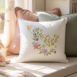 Hermosa Almohada Decorativa Abeja Amable