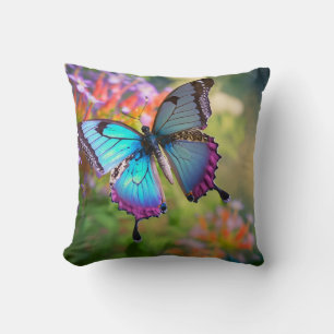 Hermosa almohada decorativa de mariposa