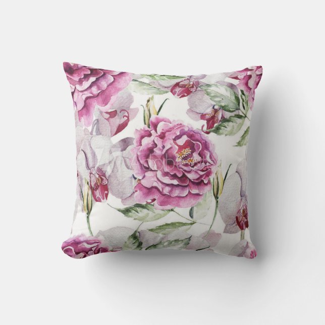 Hermosa Almohada Decorativa Floral .. (Anverso)