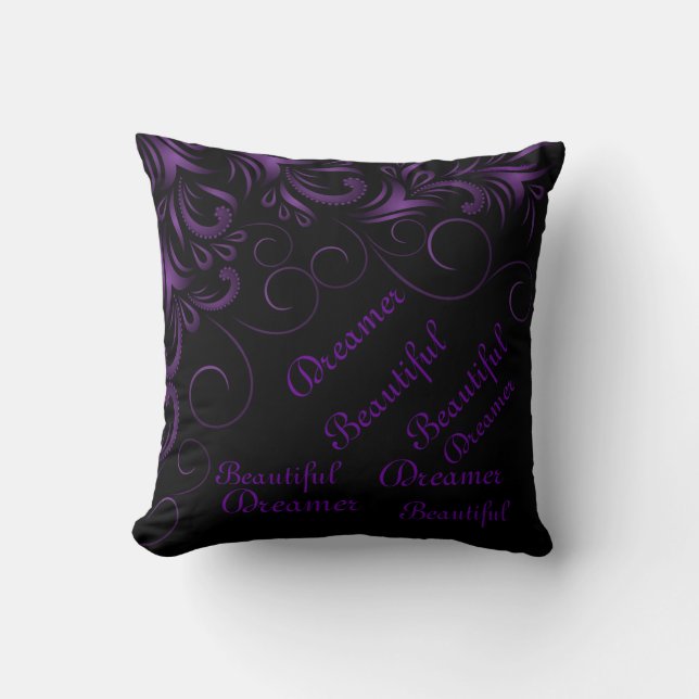 Hermosa Almohada Decorativa Soñadora (Anverso)