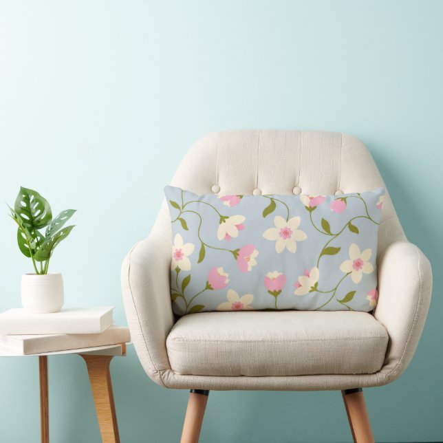 Hermosa almohada floral para echar (Silla)